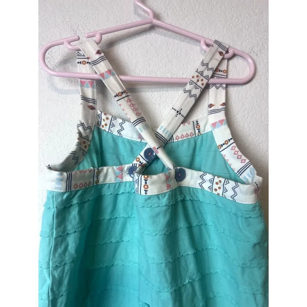 Charming Matilda Jane Girls Aqua Scallop Tank Top Size 10